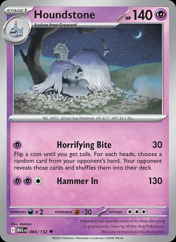 Houndstone 066/132 from Mega Evolution