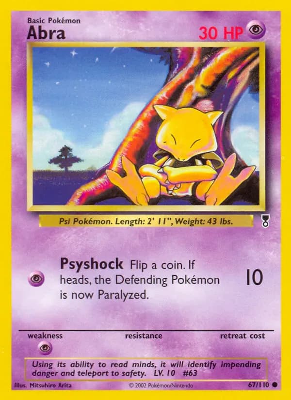 Abra 67/110 from Legendary Collection