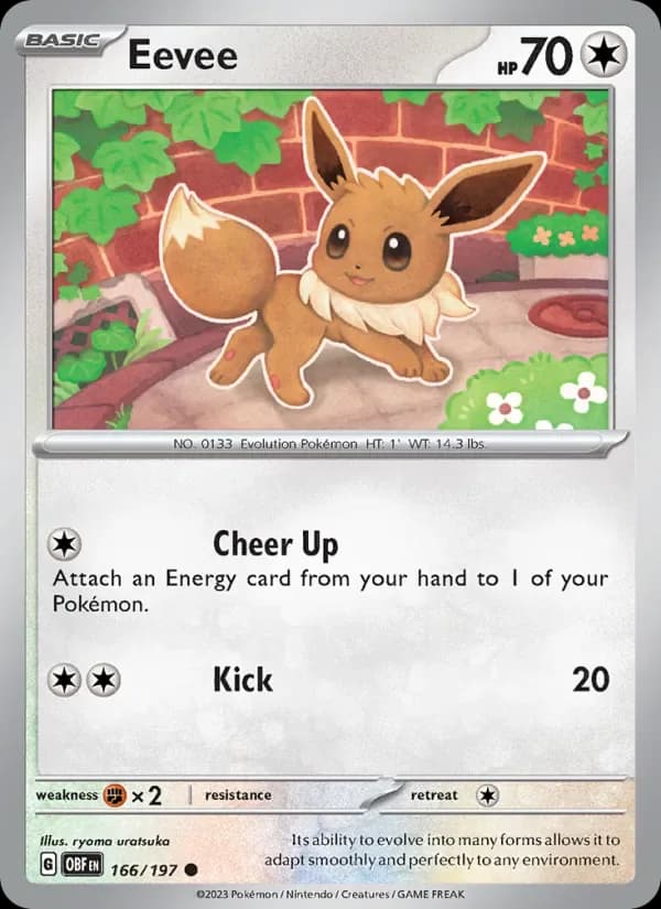 Eevee 166/197 from Obsidian Flames