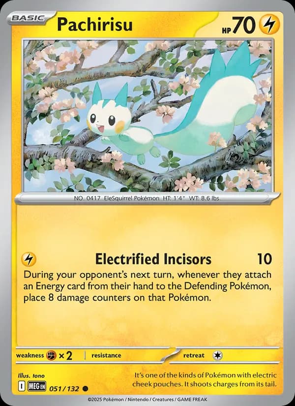 Pachirisu 051/132 from Mega Evolution