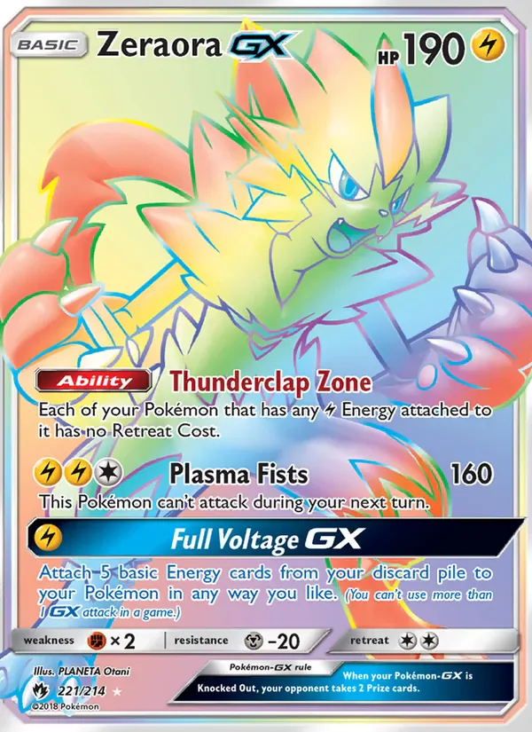 Zeraora GX 221/214 from Lost Thunder