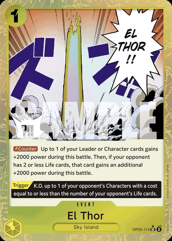 El Thor OP05-114 Official alternate printing 3