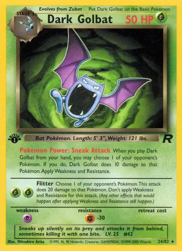 Dark Golbat 24/82 from Team Rocket