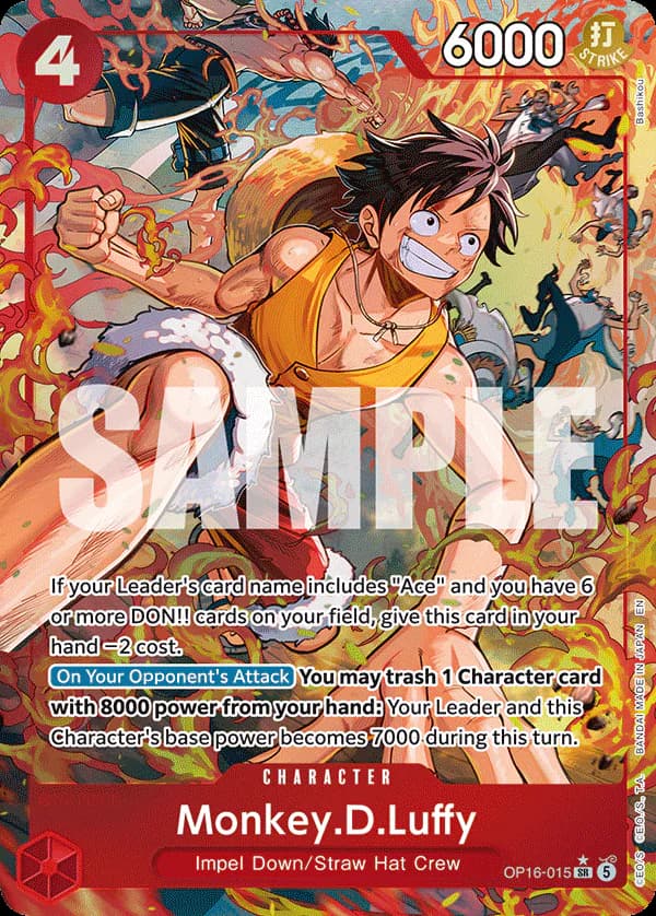 Monkey.D.Luffy OP16-015 Official alternate printing 1