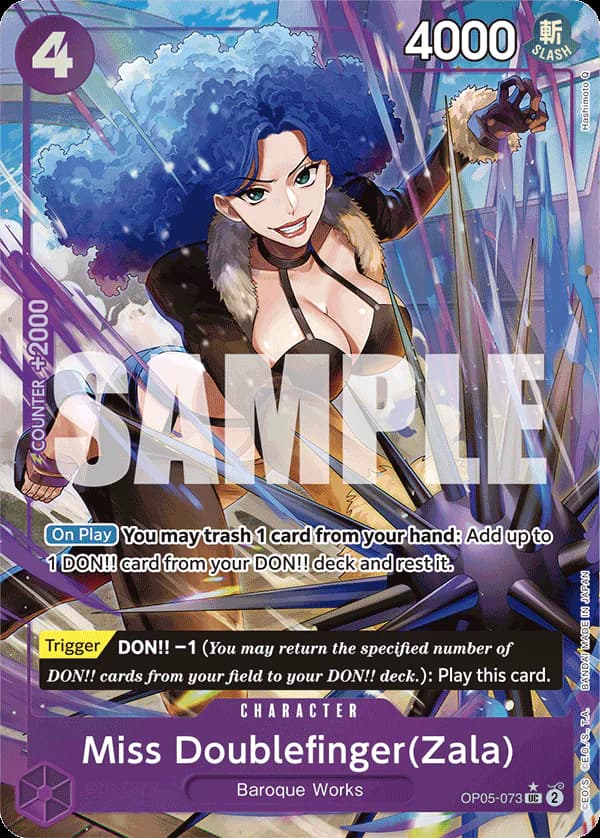 Miss Doublefinger(Zala) OP05-073 Official alternate printing 3