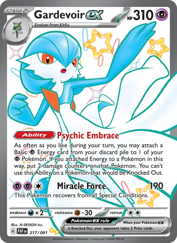 Gardevoir ex 217/91 from Paldean Fates