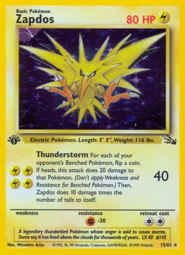 Zapdos 15/62 from Fossil