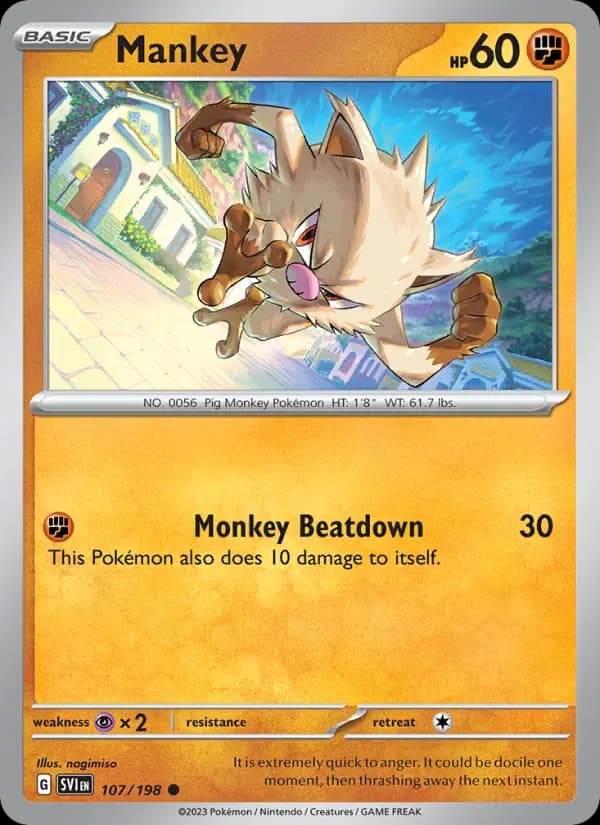 Mankey 107/198 from Scarlet & Violet Base Set
