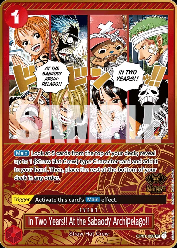 In Two Years!! At the Sabaody Archipelago!! OP01-030 Official alternate printing 1