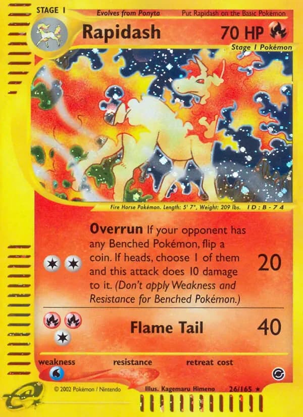Rapidash 26/165 from Expedition Base Set