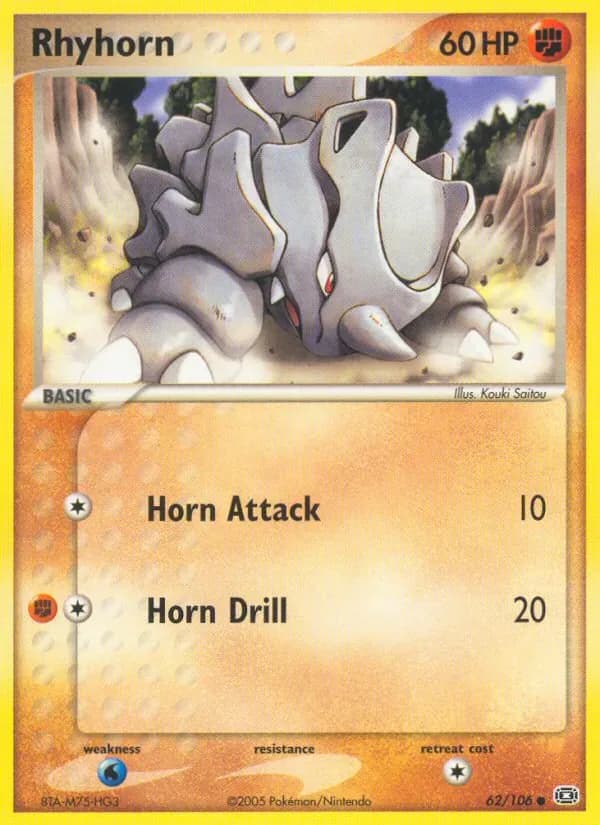 Rhyhorn 62/106 from EX Emerald