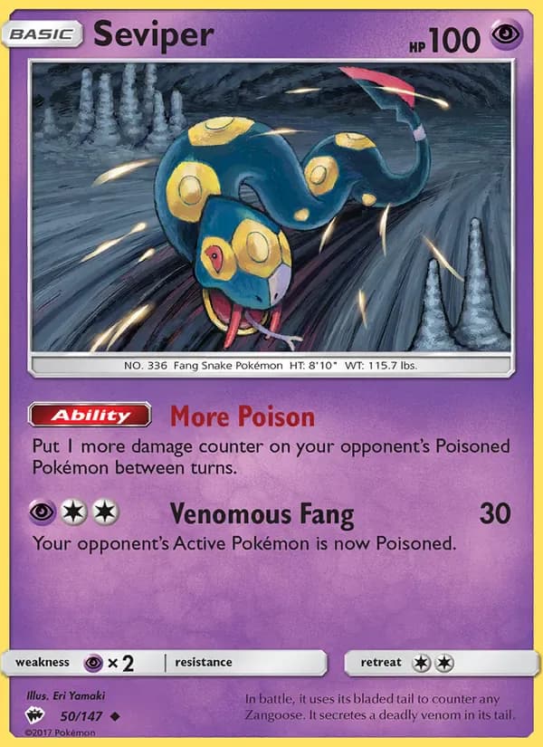 Seviper 50/147 from Burning Shadows
