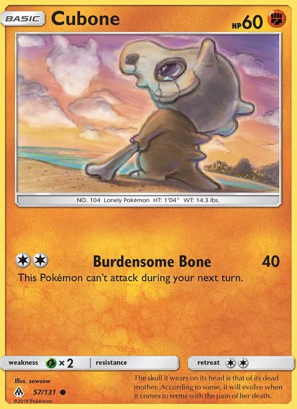 Cubone 57/131 from Forbidden Light