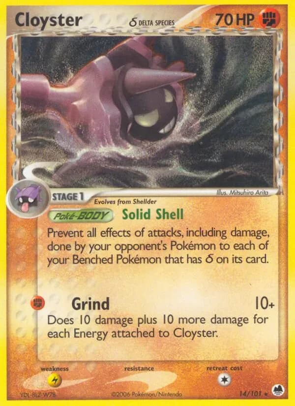 Cloyster δ 14/101 from EX Dragon Frontiers