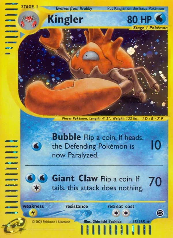Kingler 15/165 from Expedition Base Set