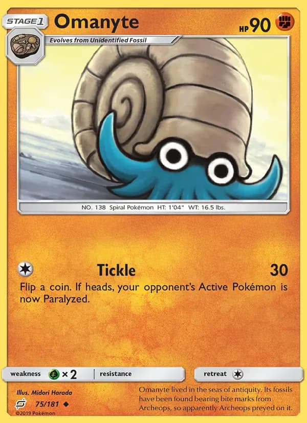 Omanyte 75/181 from Team Up
