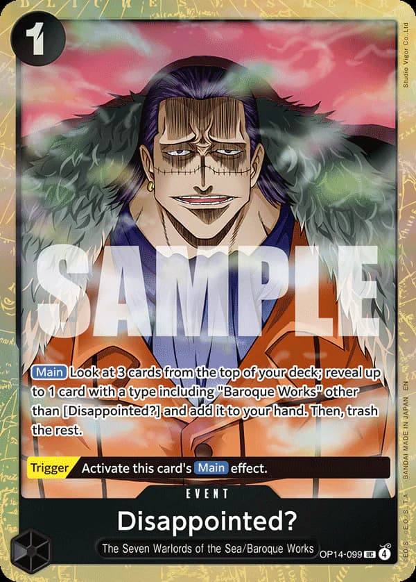 Disappointed? OP14-099 Official alternate printing 1