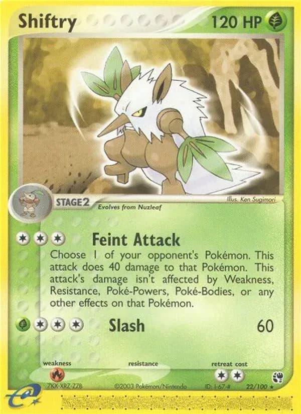 Shiftry 22/100 from EX Sandstorm