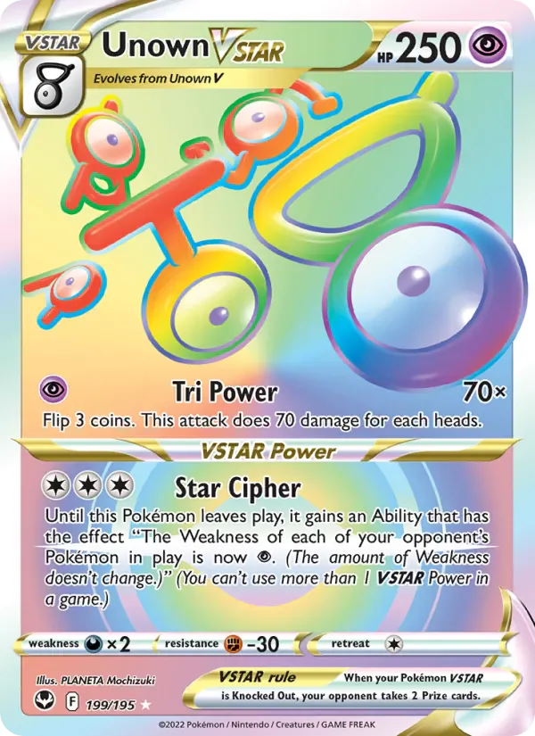 Unown VSTAR 199/195 from Silver Tempest