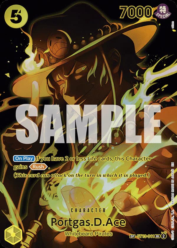 Portgas.D.Ace ST13-011 Official alternate printing 2