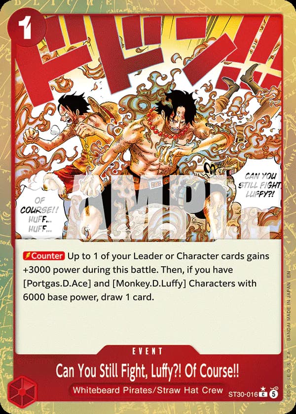 Can You Still Fight, Luffy?! Of Course!! ST30-016 Official alternate printing 1