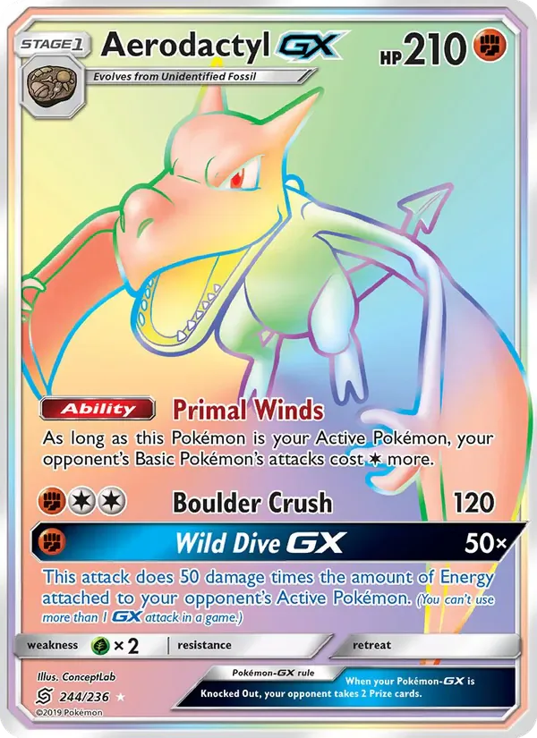 Aerodactyl GX 244/236 from Unified Minds