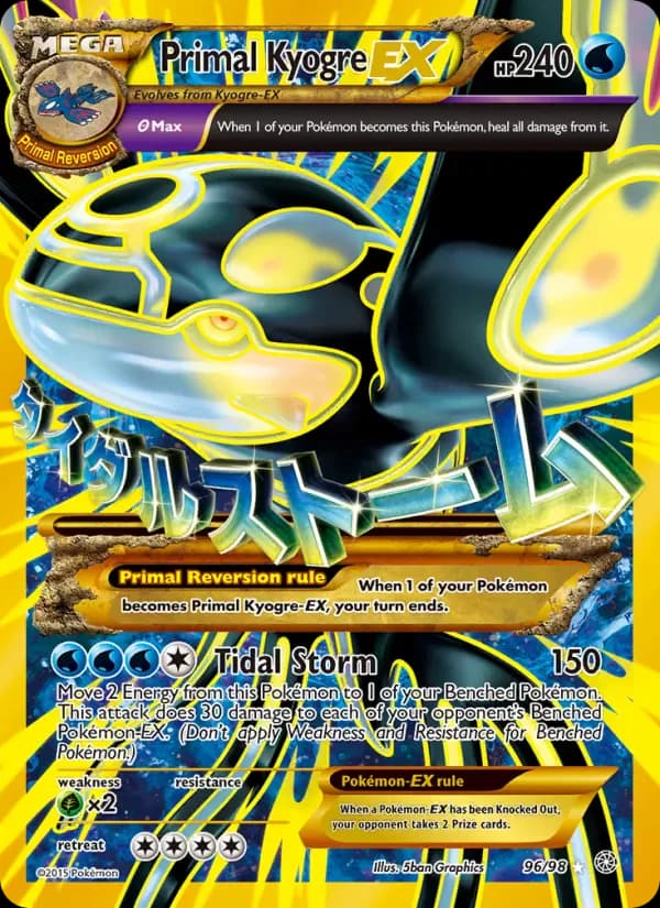 Primal Kyogre EX 96/98 from Ancient Origins