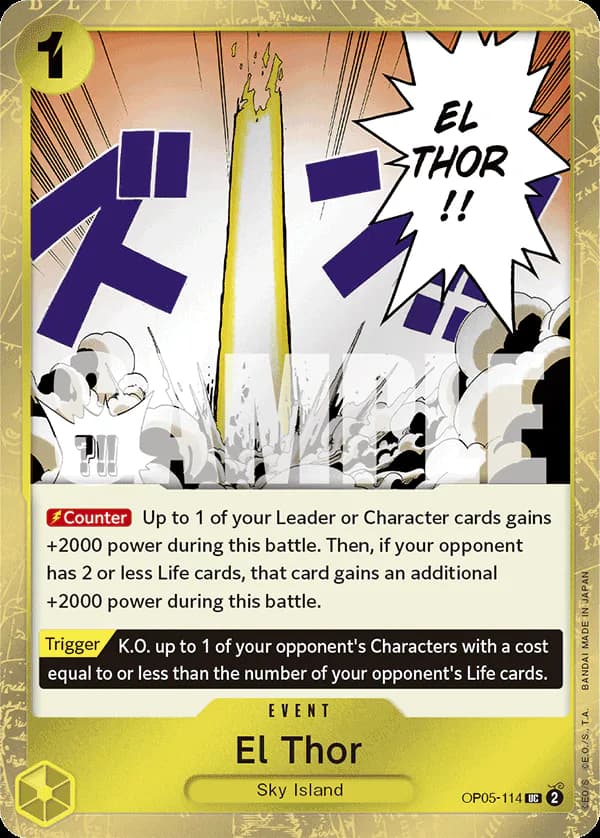 El Thor OP05-114 Official alternate printing 2
