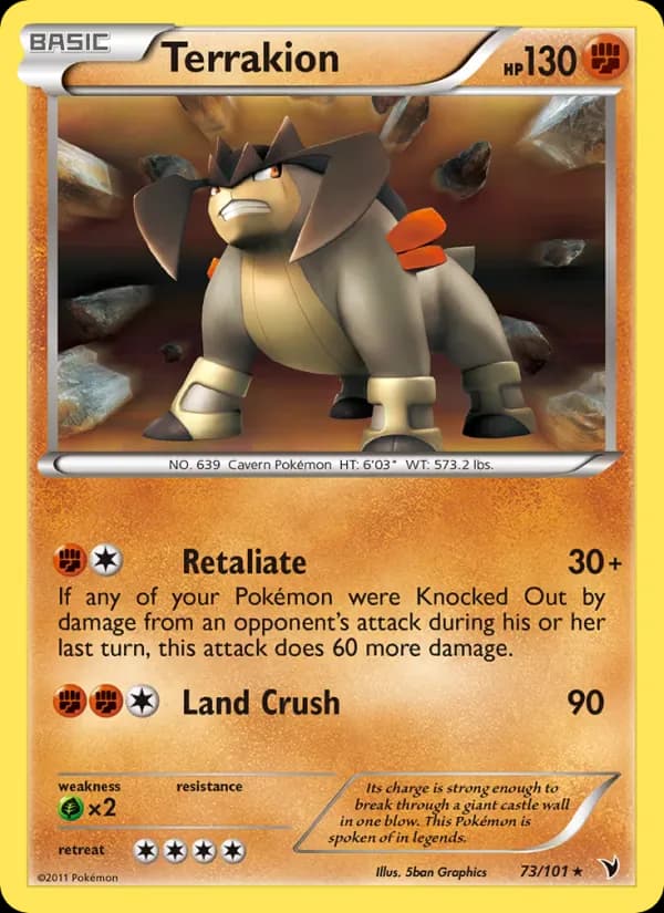 Terrakion 73/101 from Noble Victories