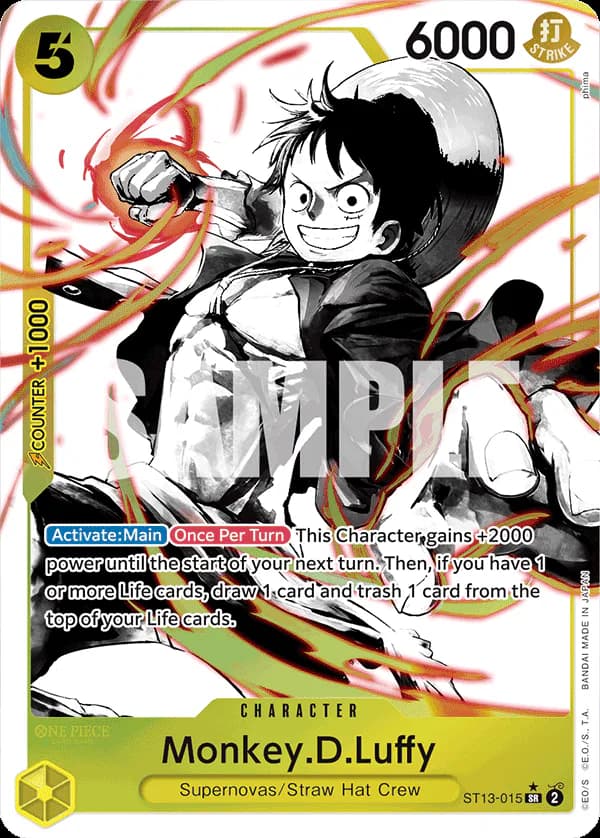 Monkey.D.Luffy ST13-015 Official alternate printing 1