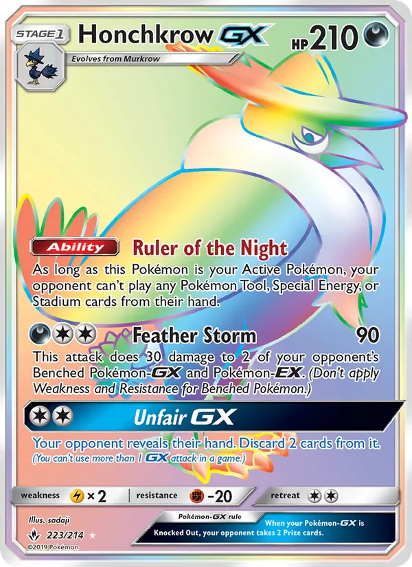 Honchkrow GX 223/214 from Unbroken Bonds