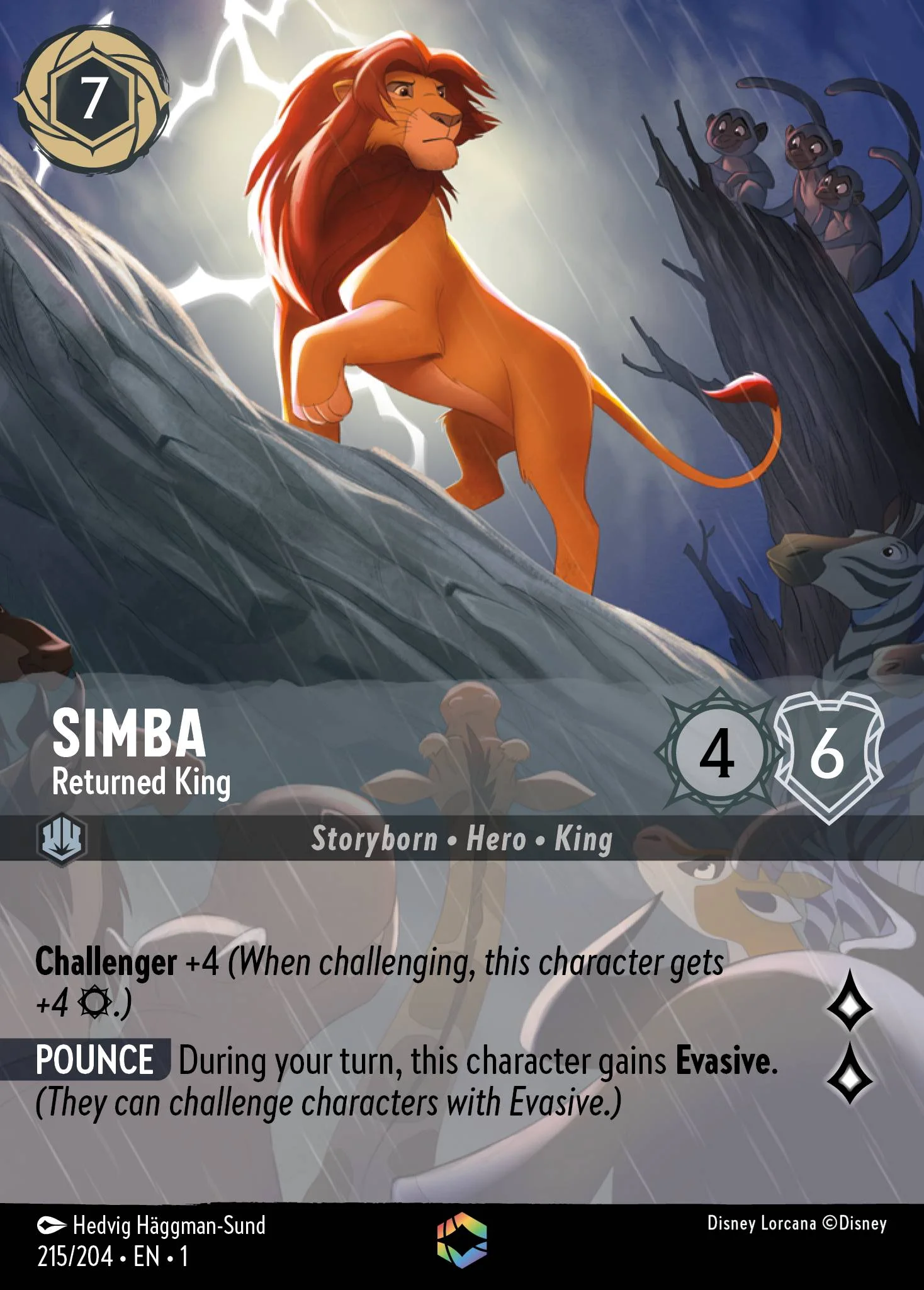 Simba - Returned King 215/204 from The First Chapter