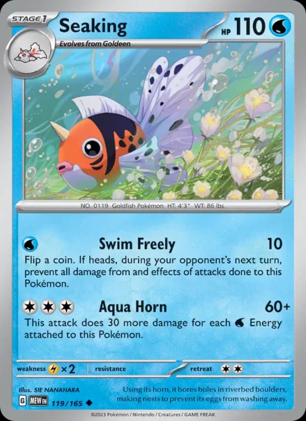 Seaking 119/165 from Pokemon 151