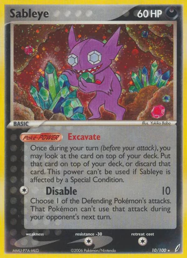 Sableye 10/100 from EX Crystal Guardians