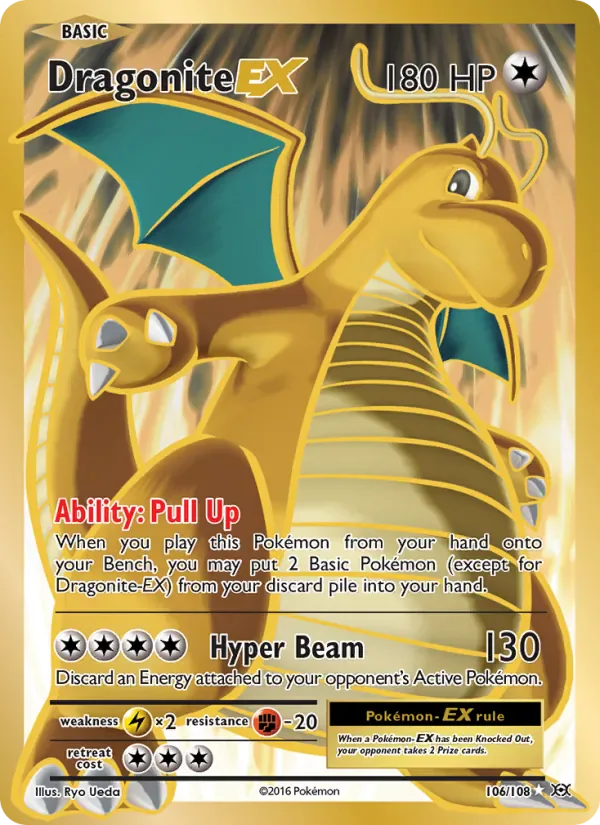 Dragonite EX 106/108 from Evolutions