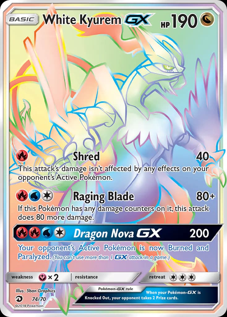 White Kyurem GX 74/70 from Dragon Majesty