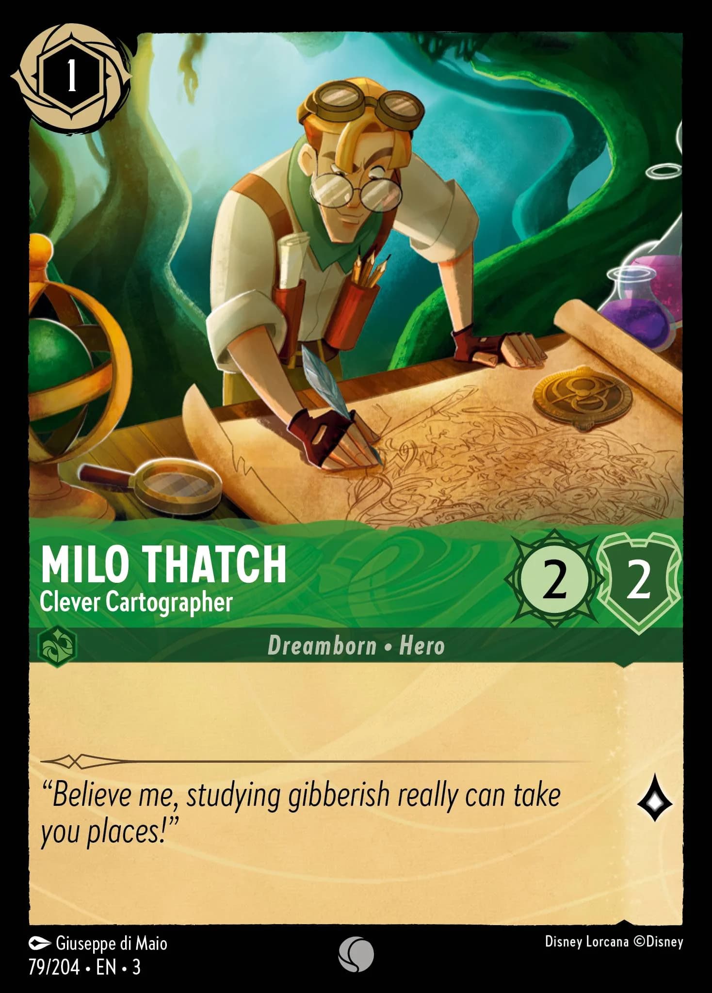 Milo Thatch - Clever Cartographer 79/204 from Into the Inklands