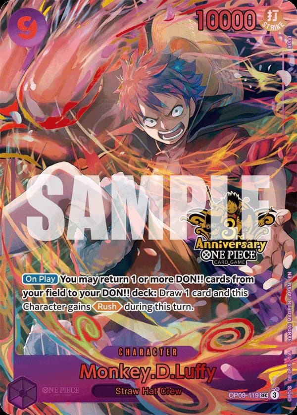 Monkey.D.Luffy OP09-119 Official alternate printing 4