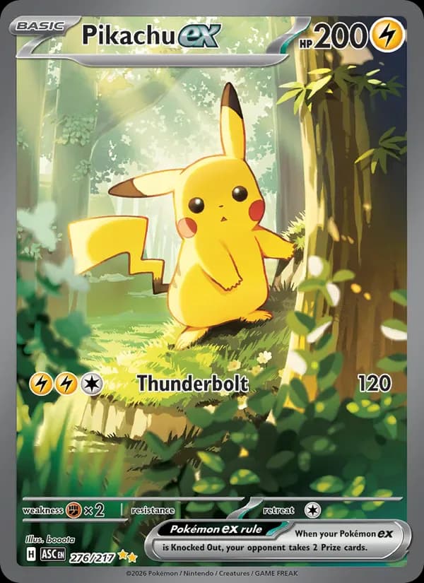 Pikachu ex 276/217 from Ascended Heroes