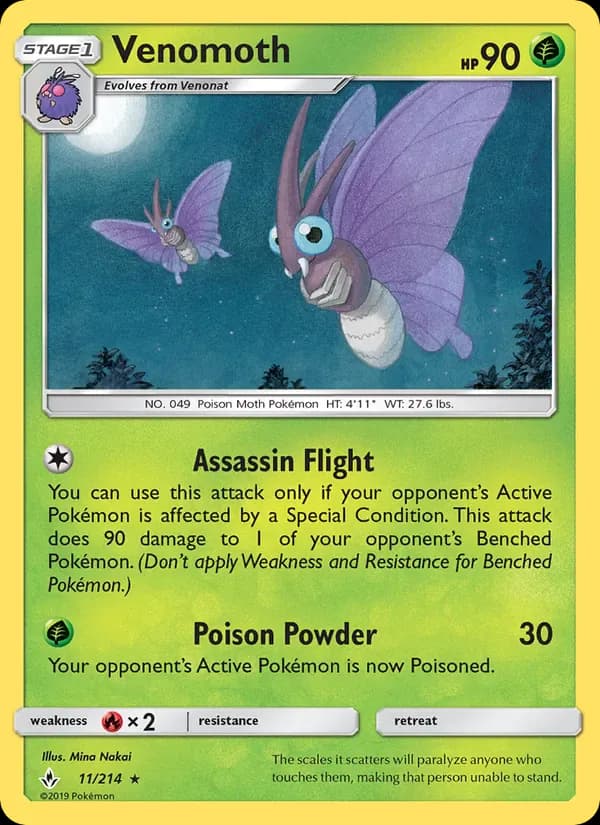 Venomoth 11/214 from Unbroken Bonds