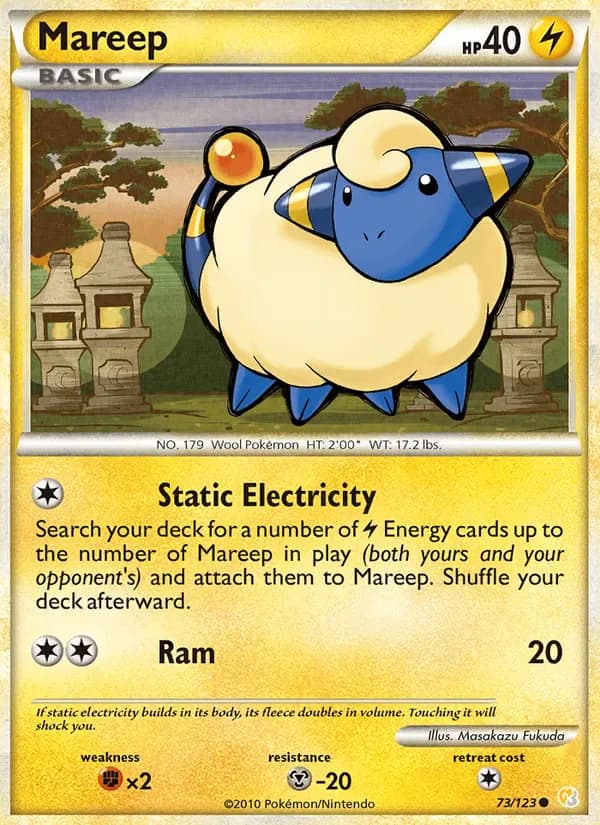 Mareep 73/123 from HeartGold & SoulSilver