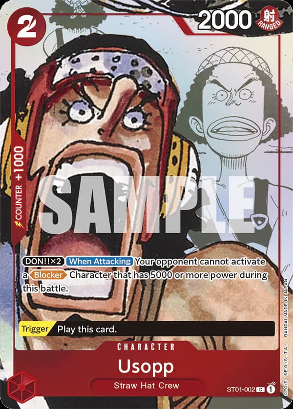 Usopp ST01-002 Official alternate printing 2