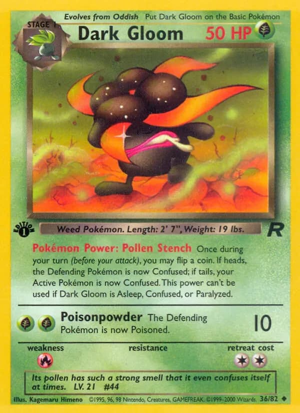 Dark Gloom 36/82 from Team Rocket