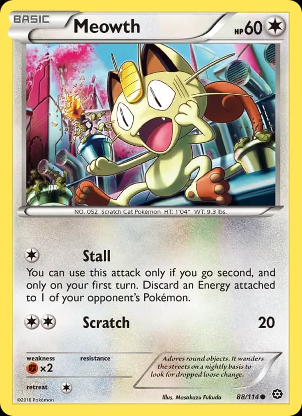Meowth 88/114 from Steam Siege