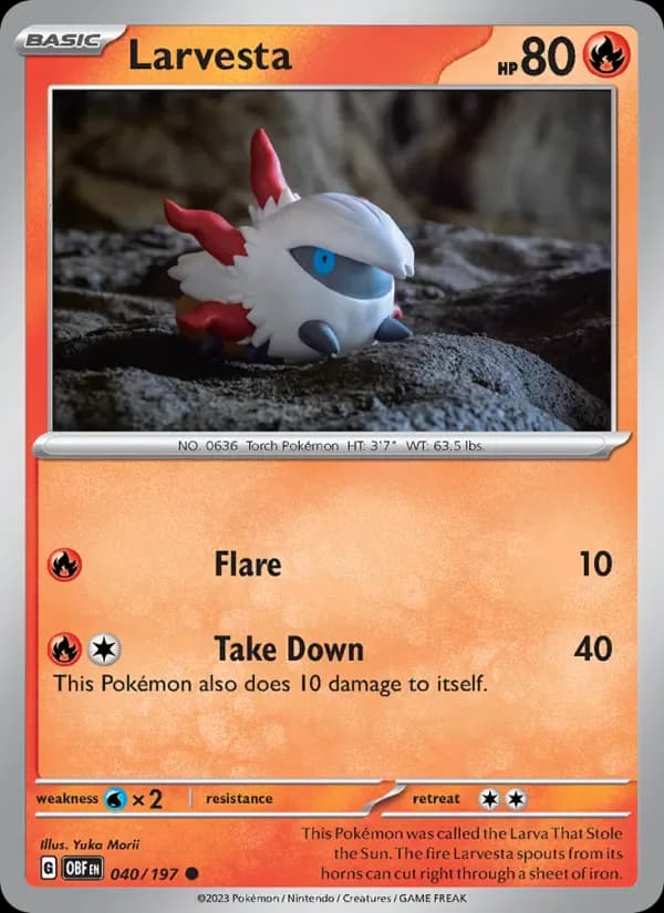 Larvesta 040/197 from Obsidian Flames