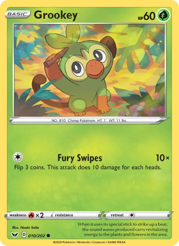 Grookey 10/202 from Sword & Shield