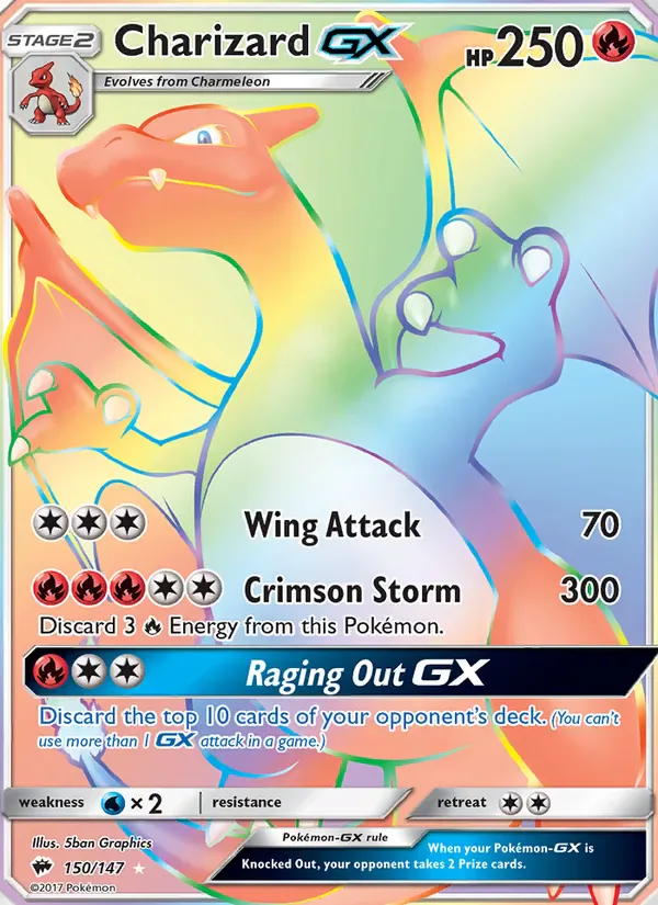 Charizard GX 150/147 from Burning Shadows