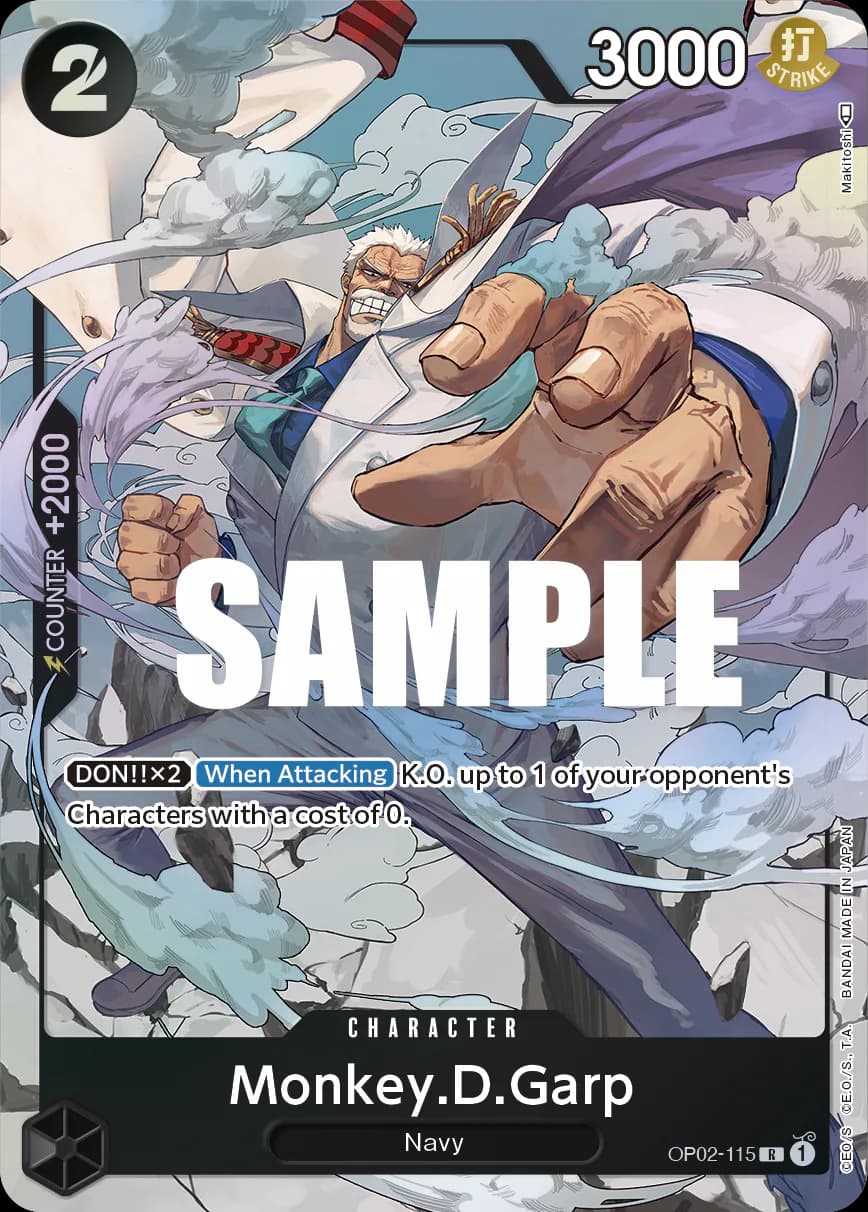 Monkey.D.Garp OP02-115 Official alternate printing 1