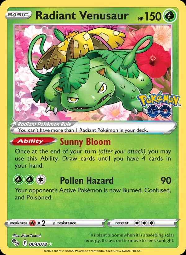 Radiant Venusaur 004/78 from Pokemon GO