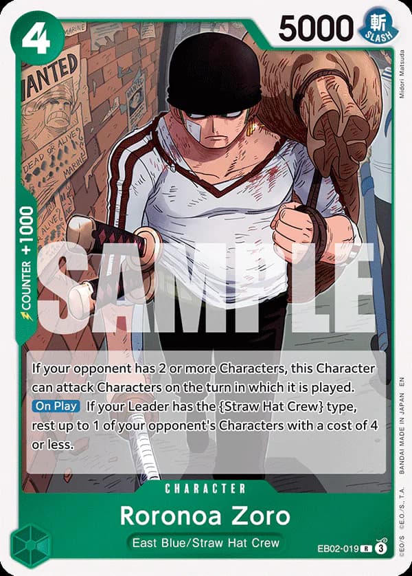 Roronoa Zoro EB02-019 Standard printing